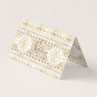 Trendy Gold Geometric Tribal Aztec Pattern