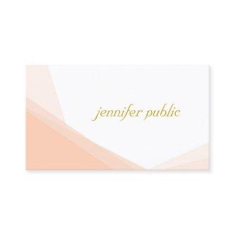 Trendy Gold Hand Script Name Modern Professional