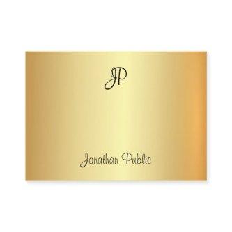 Trendy Gold Handwritten Monogram Modern Template