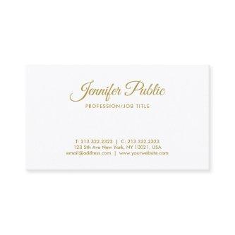 Trendy Gold Handwritten Text Elegant Sleek Design