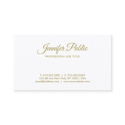 Trendy Gold Handwritten Text Elegant Sleek Design