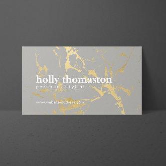 Trendy Gold Marble Pattern on Gray Designer
