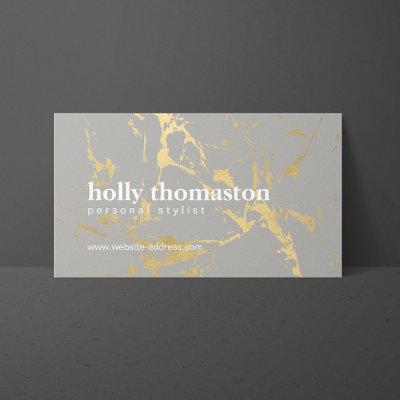 Trendy Gold Marble Pattern on Gray Designer
