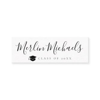 Trendy graduation name insert card