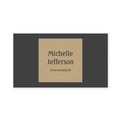 Trendy Gray Beige Stripe Manager