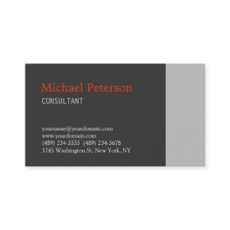Trendy Gray Orange Modern Consultant