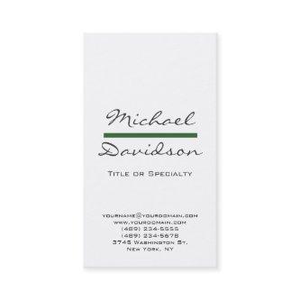 Trendy Gray Script White Green
