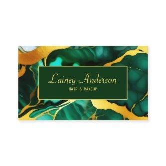 Trendy Green yellow Gold faux marble