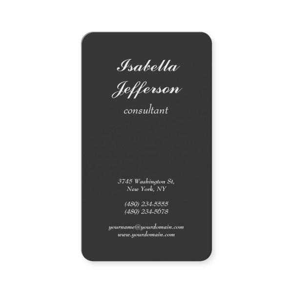 Trendy Grey Modern Minimalist Script Professional