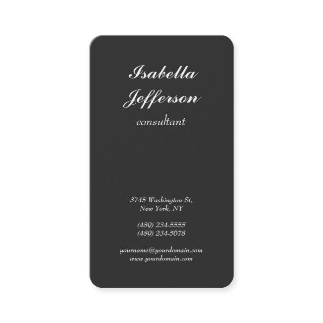 Trendy Grey Modern Minimalist Script Professional
