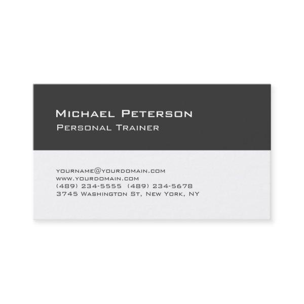 Trendy Grey White Personal Trainer