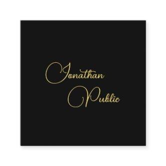 Trendy Handwriting Script Name Simple Template Square