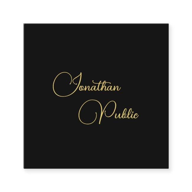 Trendy Handwriting Script Name Simple Template Square