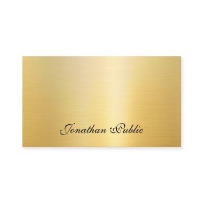 Trendy Handwritten Name Elegant Gold Template
