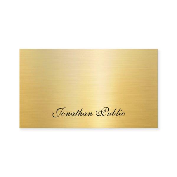Trendy Handwritten Name Elegant Gold Template