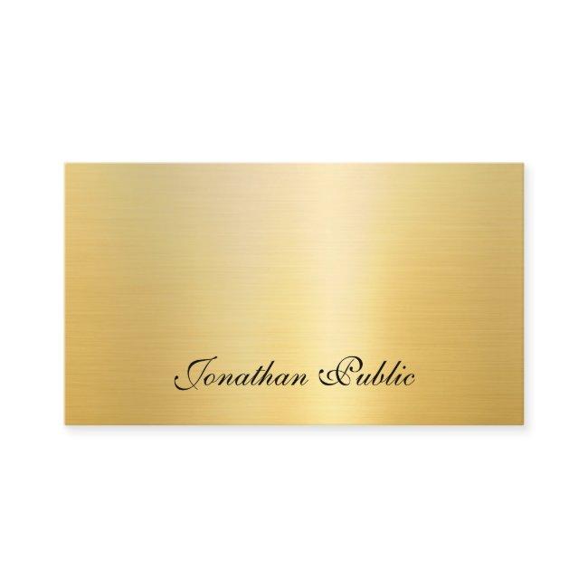 Trendy Handwritten Name Elegant Gold Template