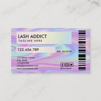 trendy holograph pill bottle lashes package label