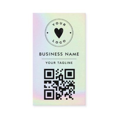 Trendy Holographic Add Your Logo & QR Code Vibrant