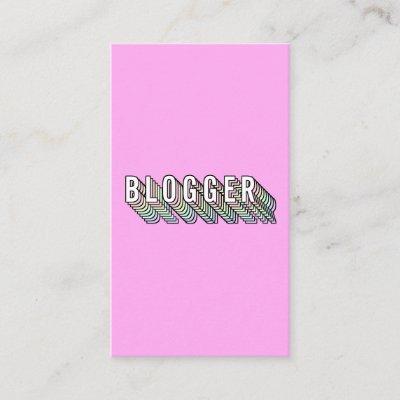 Trendy hot pink 3d typography blogger minimal