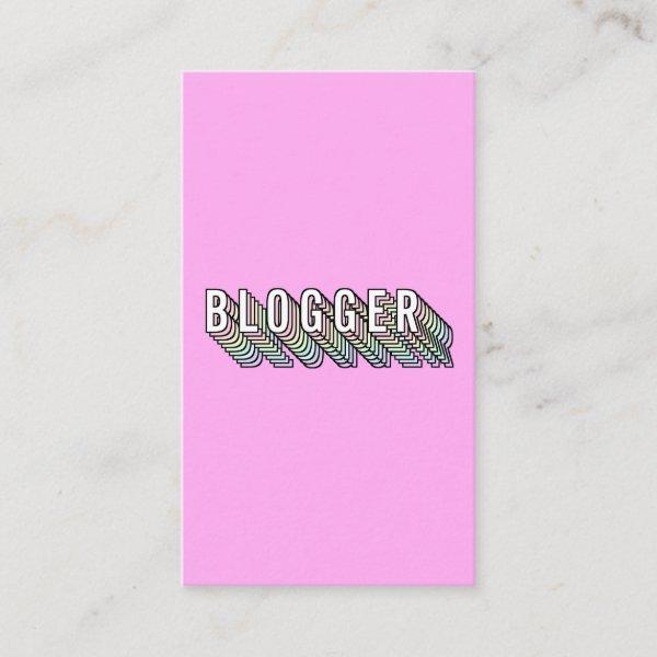 Trendy hot pink 3d typography blogger minimal
