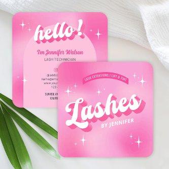 Trendy Lashes Groovy Girly Pink Lash Extensions Square