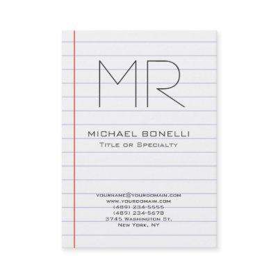 Trendy lined paper vertical