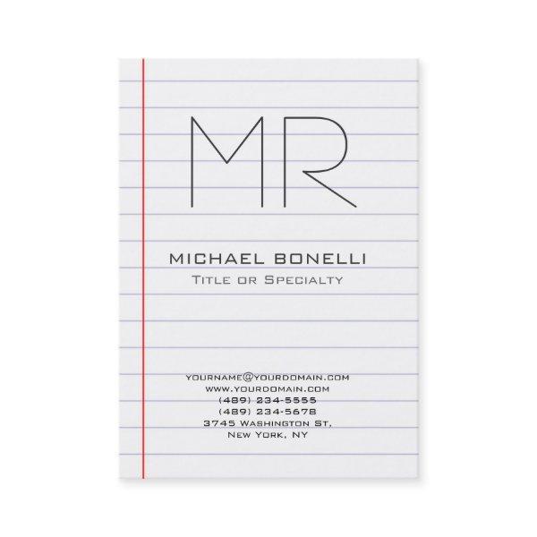 Trendy lined paper vertical