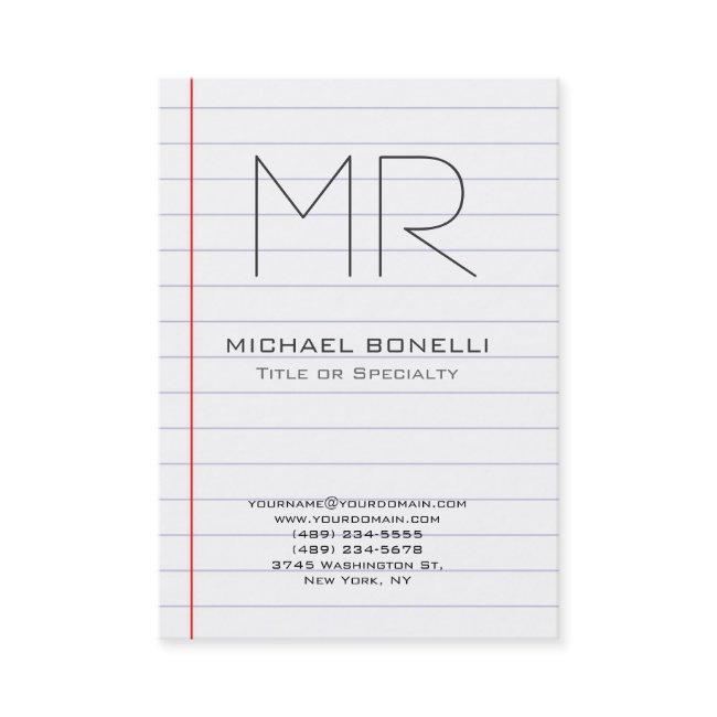 Trendy lined paper vertical