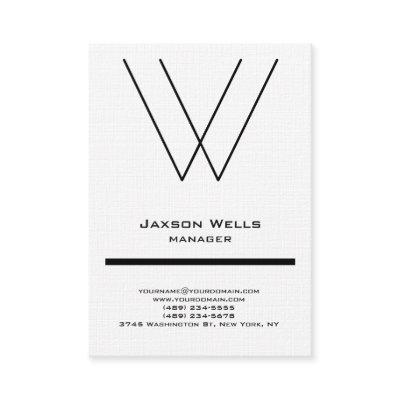 Trendy linen modern simple large monogram