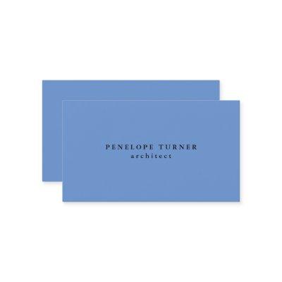 Trendy Minimalist Cornflower Blue Professional