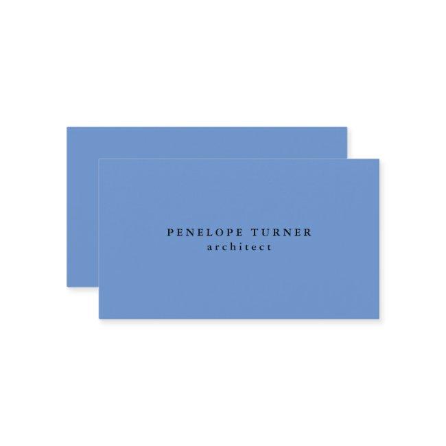 Trendy Minimalist Cornflower Blue Professional