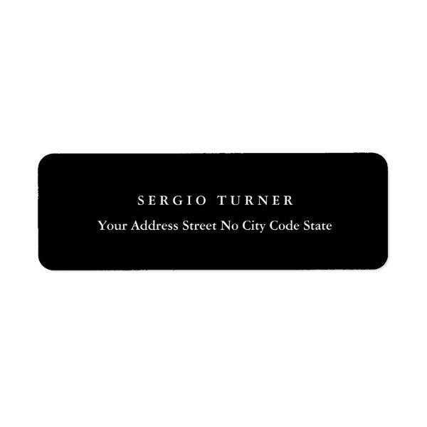 Trendy Minimalist Professional Black Label