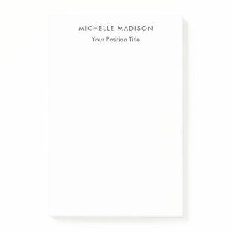 Trendy Minimalist Professional Plain Post-it Notes