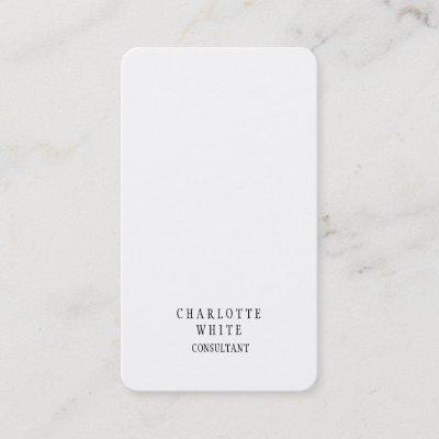 Trendy Minimalist White Creative Simple Plain