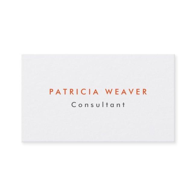 Trendy Minimalist White Orange Professional