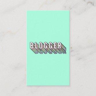 Trendy mint green 3d typography blogger minimal