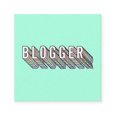 Trendy mint green 3d typography blogger minimal square