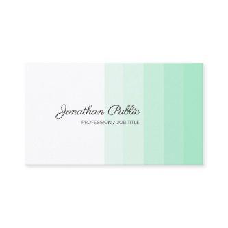 Trendy Mint Green White Handwritten Script Name