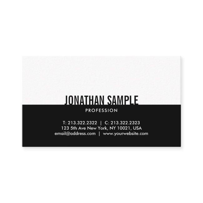 Trendy Modern Black&White Simple Elegant Plain