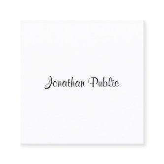 Trendy Modern Calligraphy Script Name Template Square