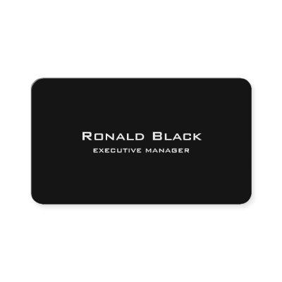 Trendy Modern Elegant Black Executive Manager