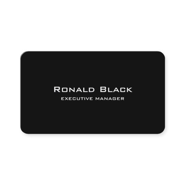 Trendy Modern Elegant Black Executive Manager