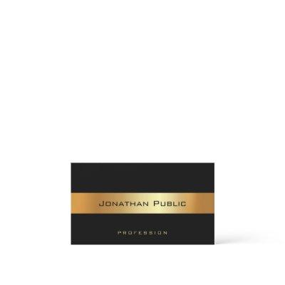 Trendy Modern Elegant Black Gold Professional