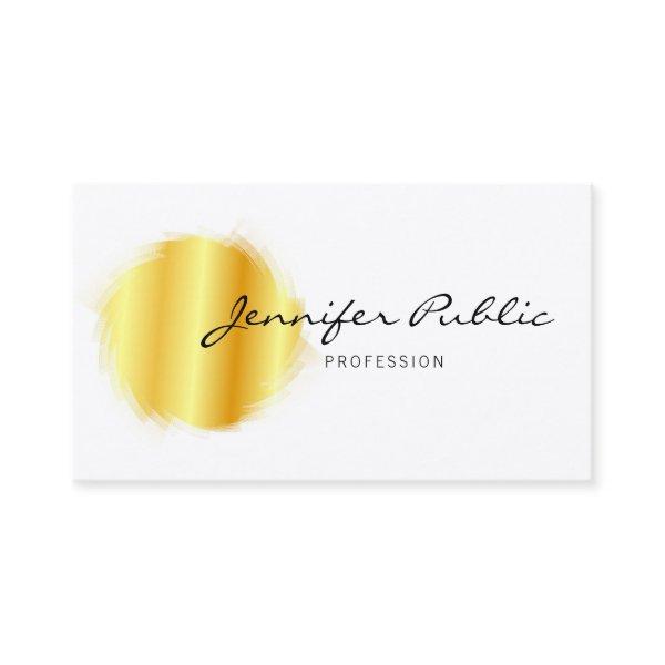 Trendy Modern Elegant Calligraphed Gold Template