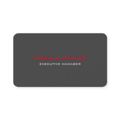 Trendy Modern Elegant Grey Red Manager