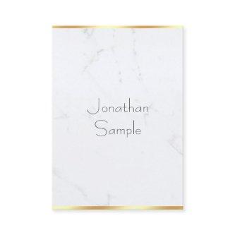 Trendy Modern Elegant Marble Gold Text Template