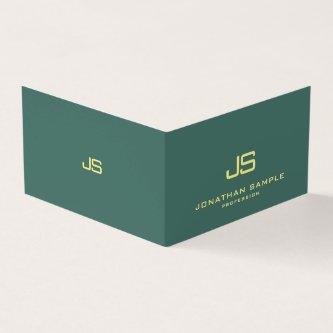 Trendy Modern Elegant Monogram Best Folded