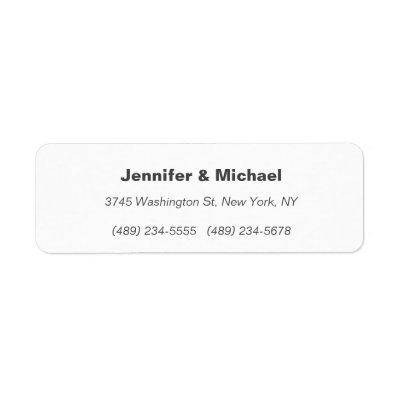 Trendy Modern Elegant Simple Minimalist Wedding Label