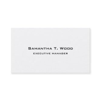 Trendy Modern Elegant Simple White Manager
