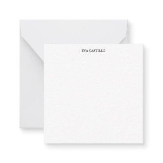Trendy Modern Elegant Simple White Professional Note Card